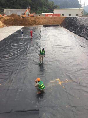 Thi công hầm Biogas bằng bạt HDPE
